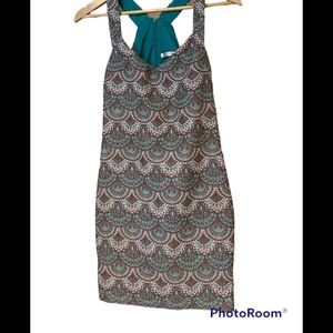 Zara Trafaluc Jacquard Dress with back Zipper. EUC